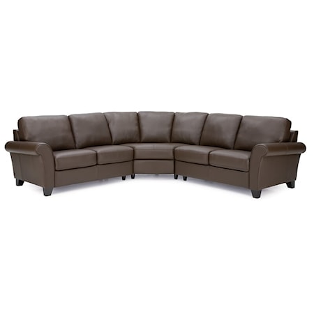 Rosebank 4-Seat Corner Curve Sectional Sofa