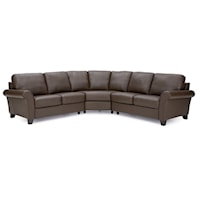 Rosebank Transitional 4-Seat Corner Curve Sectional Sofa