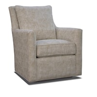 Transitional Swivel Glider Chair with Track Arms