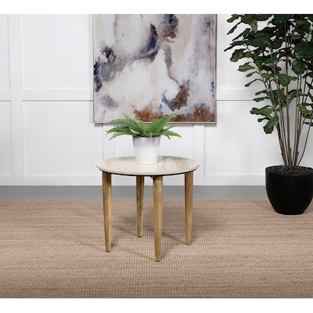 Aldis Marble Top Side End Table and