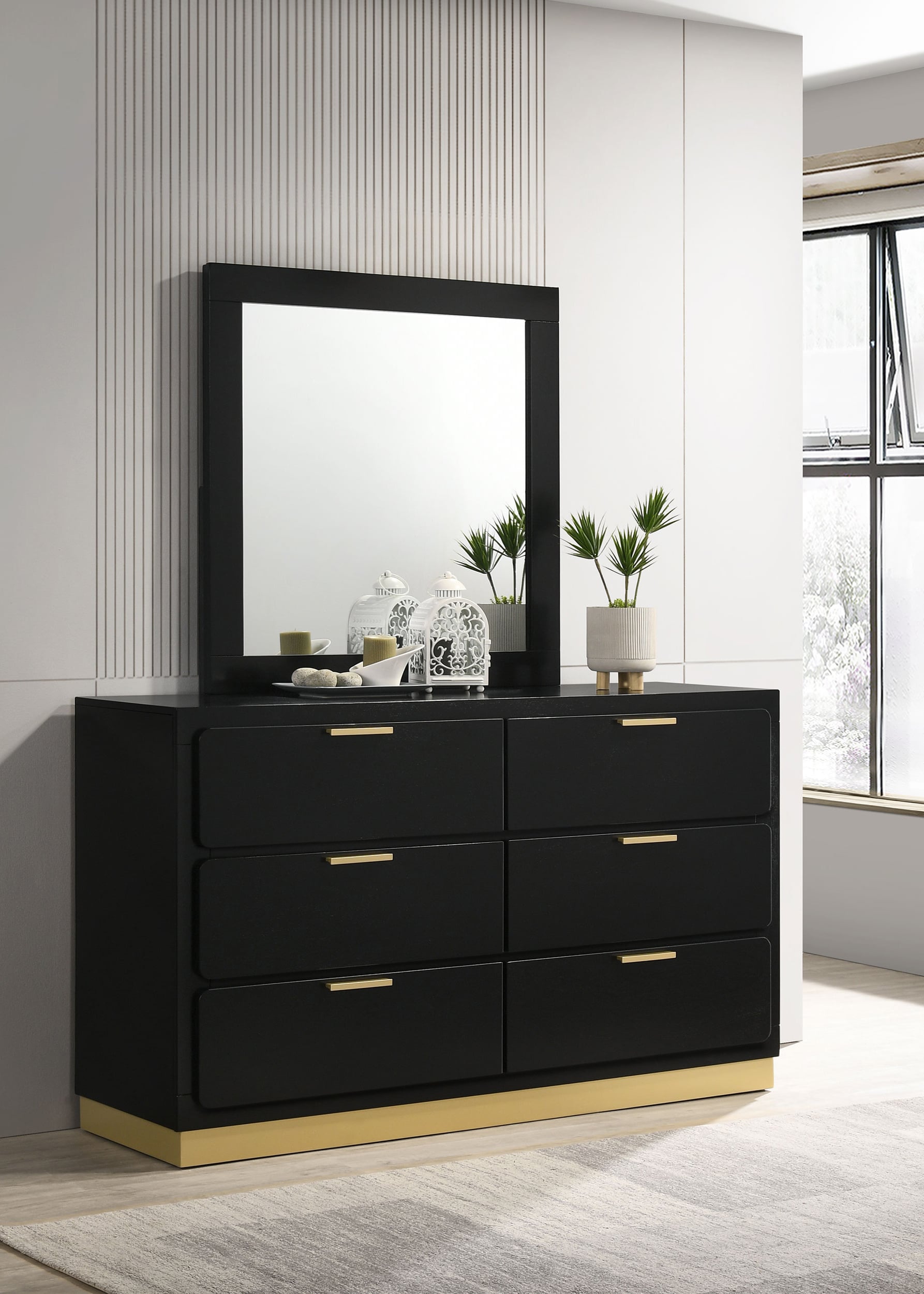 Caraway 6-drawer Dresser w/ Mirror