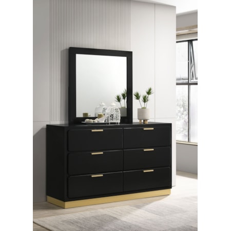 Caraway 6-drawer Dresser w/ Mirror