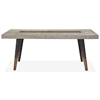 Transitional Rectangular Dining Table with Removeable Breadboard Leaves
