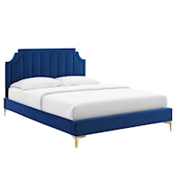 Performance Velvet Queen Platform Bed