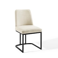 Sled Base Upholstered Fabric Dining Side Chair