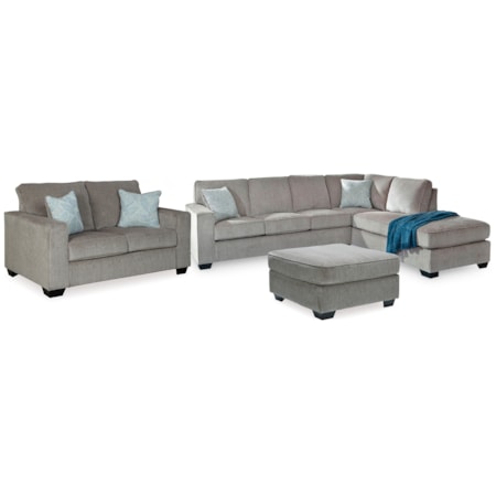 Sleeper Sectional, Loveseat & Ottoman