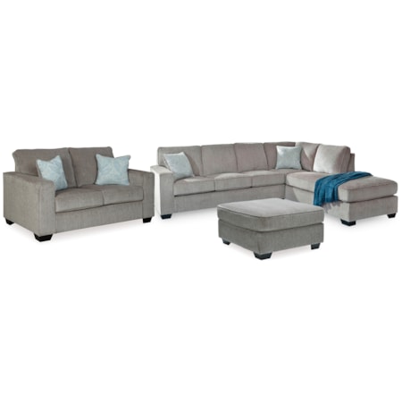 Sleeper Sectional, Loveseat & Ottoman
