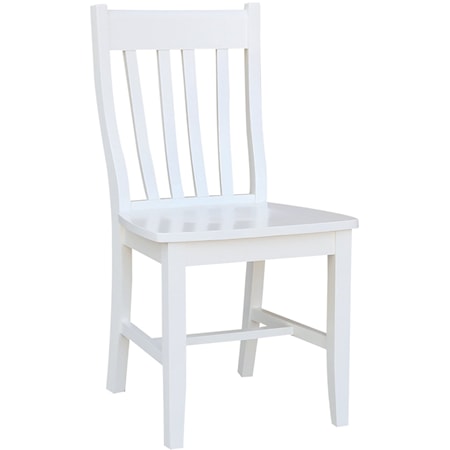Schoolhouse Side Chair(BUILT) with Slat Back
