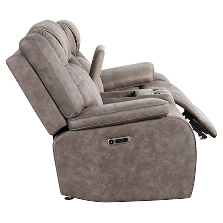 Manual Reclining Loveseat with Console