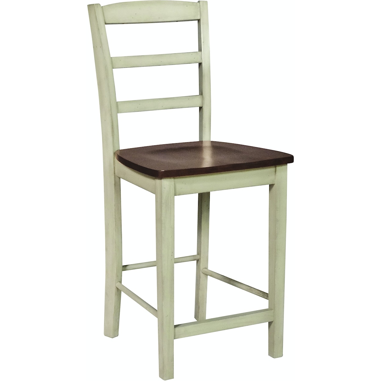 John Thomas Dining Essentials Madrid Counter Stool in Expresso / Almond