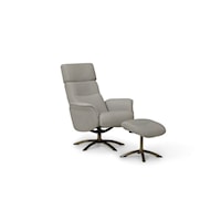 Q04 Contemporary Manual Recliner with Ottoman