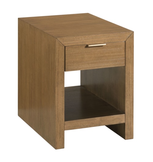 Contemporary 1-Drawer End Table with Lower Shelf