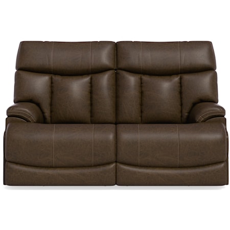 Casual Reclining Loveseat with Power Headrest and Lumbar