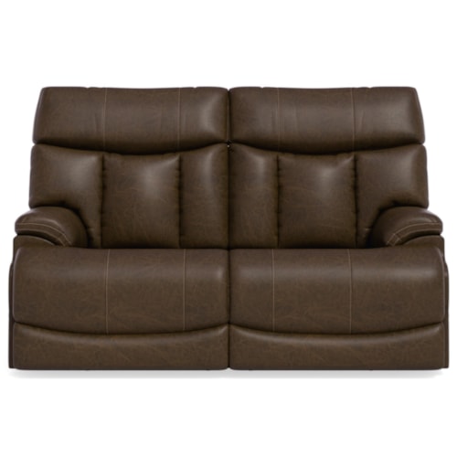 Casual Reclining Loveseat with Power Headrest and Lumbar