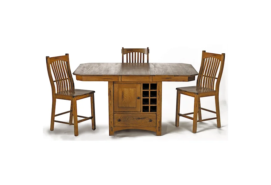Laurelhurst 5-Piece Counter Height Table Set by AAmerica at Conlin's Furniture