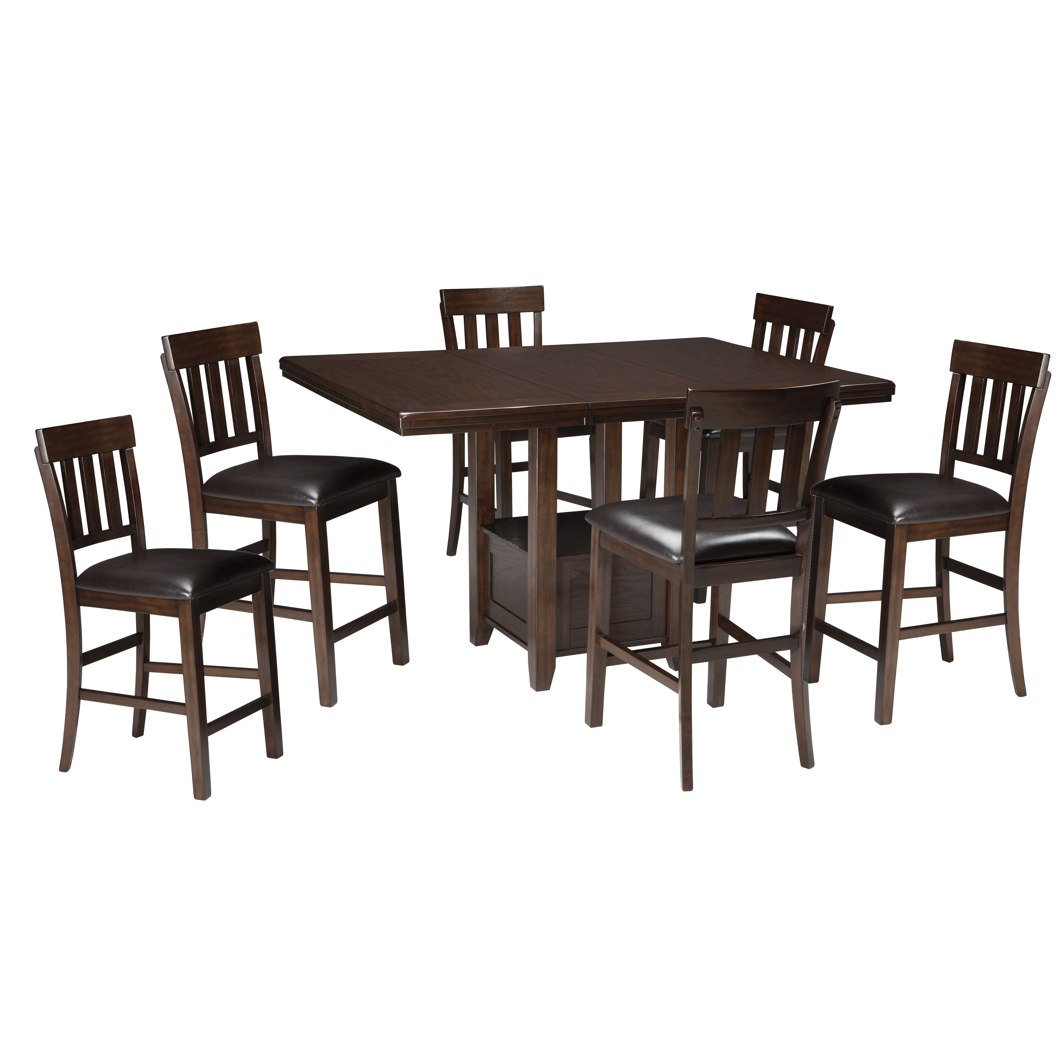 Signature Design by Ashley Haddigan 7 Piece Counter Ext Table Set