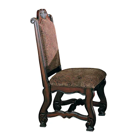 Dining Side Chair with Traditional Upholstered Seat