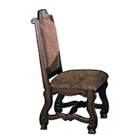 Dining Side Chair with Traditional Upholstered Seat