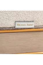 Michael Amini St. Charles Transitional Upholstered Sofa with Turned Legs