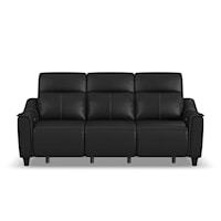Transitional Power Reclining Sofa with Power Headrest