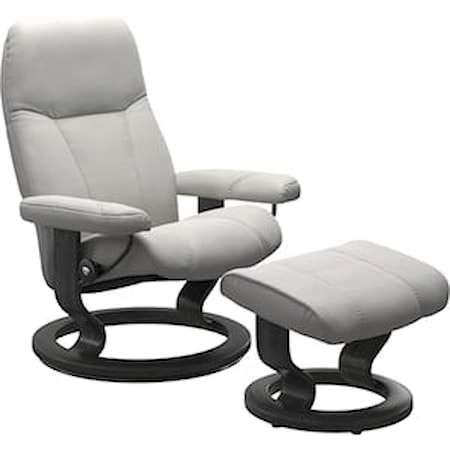 Large Reclining Chair with Classic Base