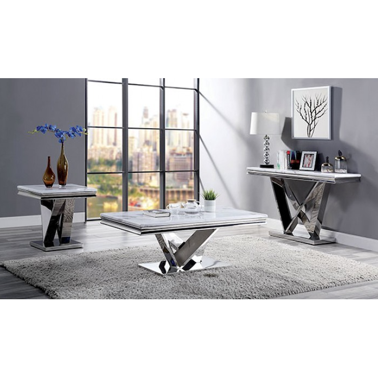 Furniture of America Villarsglane Sofa Table