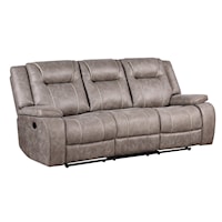 Transitional Manual Reclining Sofa with Glider Base