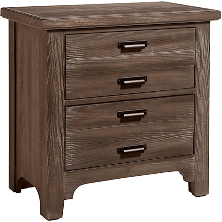 Transitional 2-Drawer Nightstand