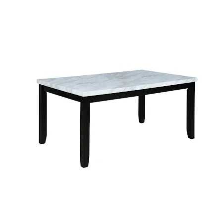 Ferrara Contemporary Two-Tone Faux Marble Dining Table