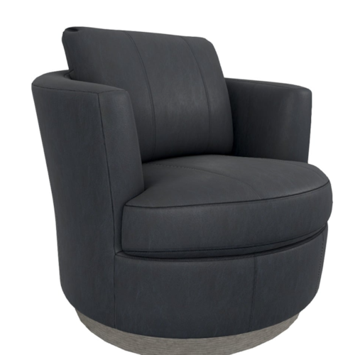 Mid-Century Modern Swivel Barrel Chair