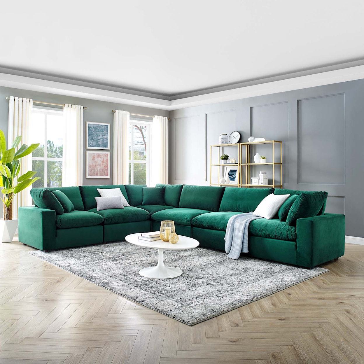 Modway Commix 6-Piece Sectional Sofa