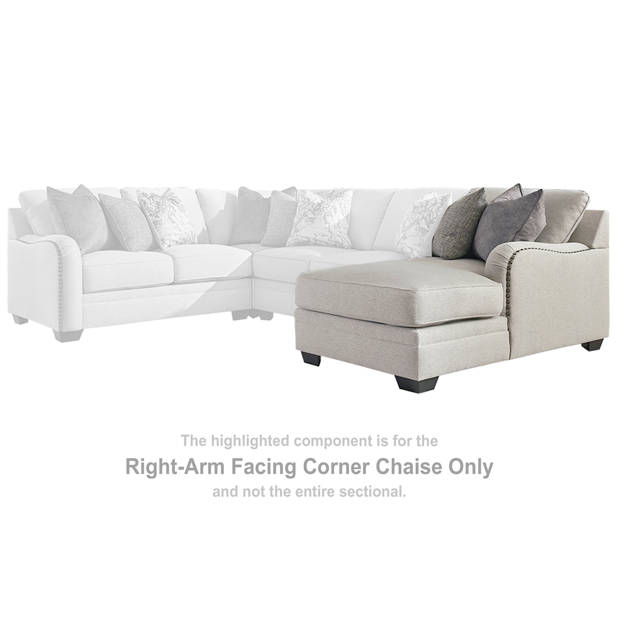 Benchcraft by Ashley Dellara 3-Piece Sectional with Chaise