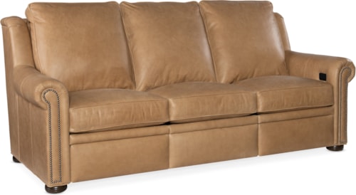 Traditional Power Reclining Sofa with Powered Headrest