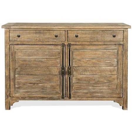 Rustic Sideboard with Adjustable Shelving