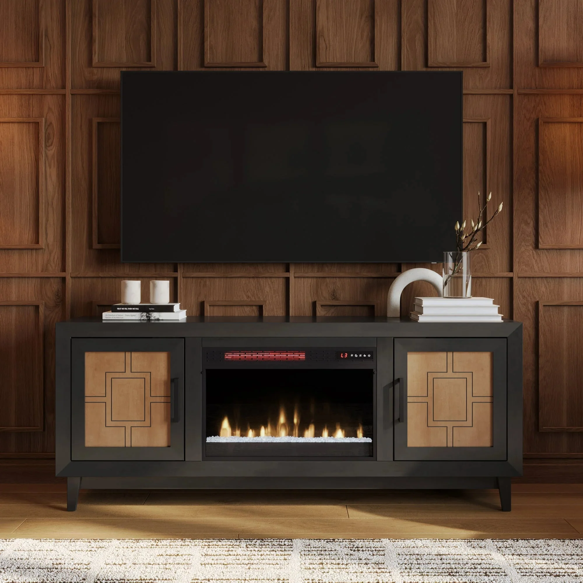 Legends Furniture Ventura VR5210.SLS Transitional 70" Fireplace TV
