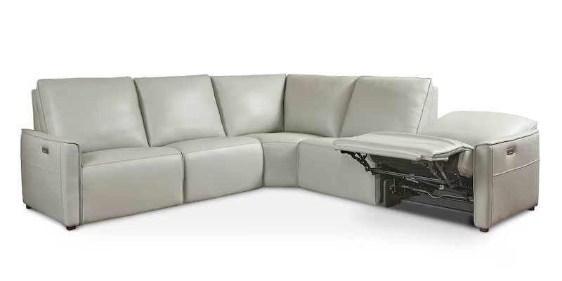 Everett Leather Reclining Sectional