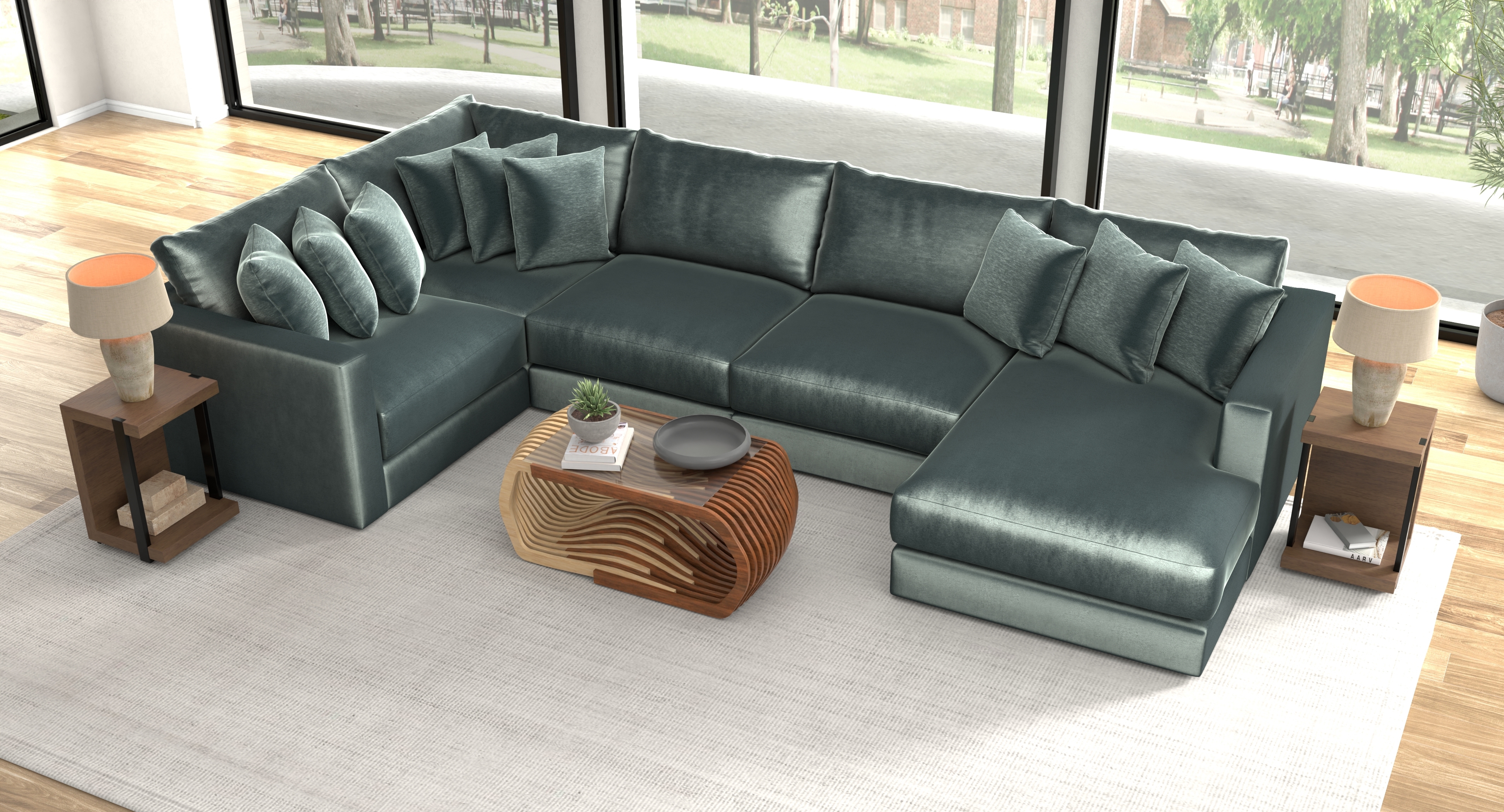 Jackson Furniture Remington 5-Piece Sectional Sofa with Chaise