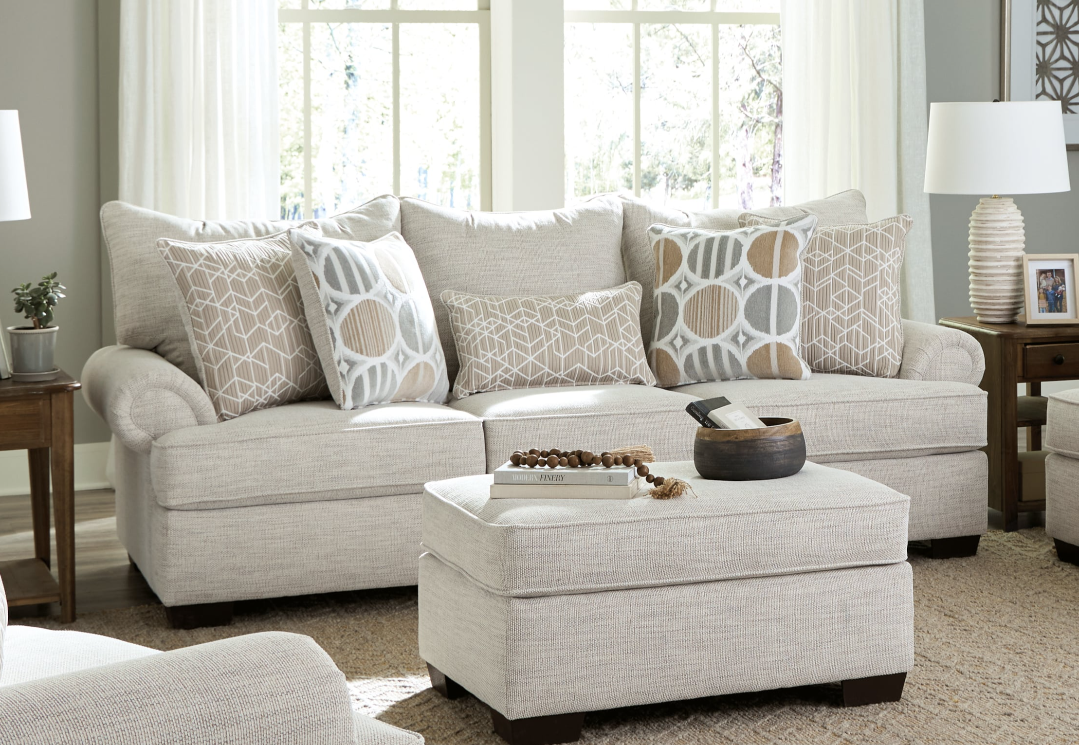 Behold Home 1082 Kirsty Cotton 12272414 Transitional Sofa with Rolled