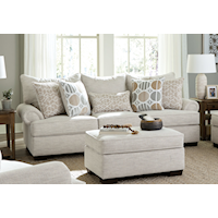 Transitional Sofa with Rolled Arms