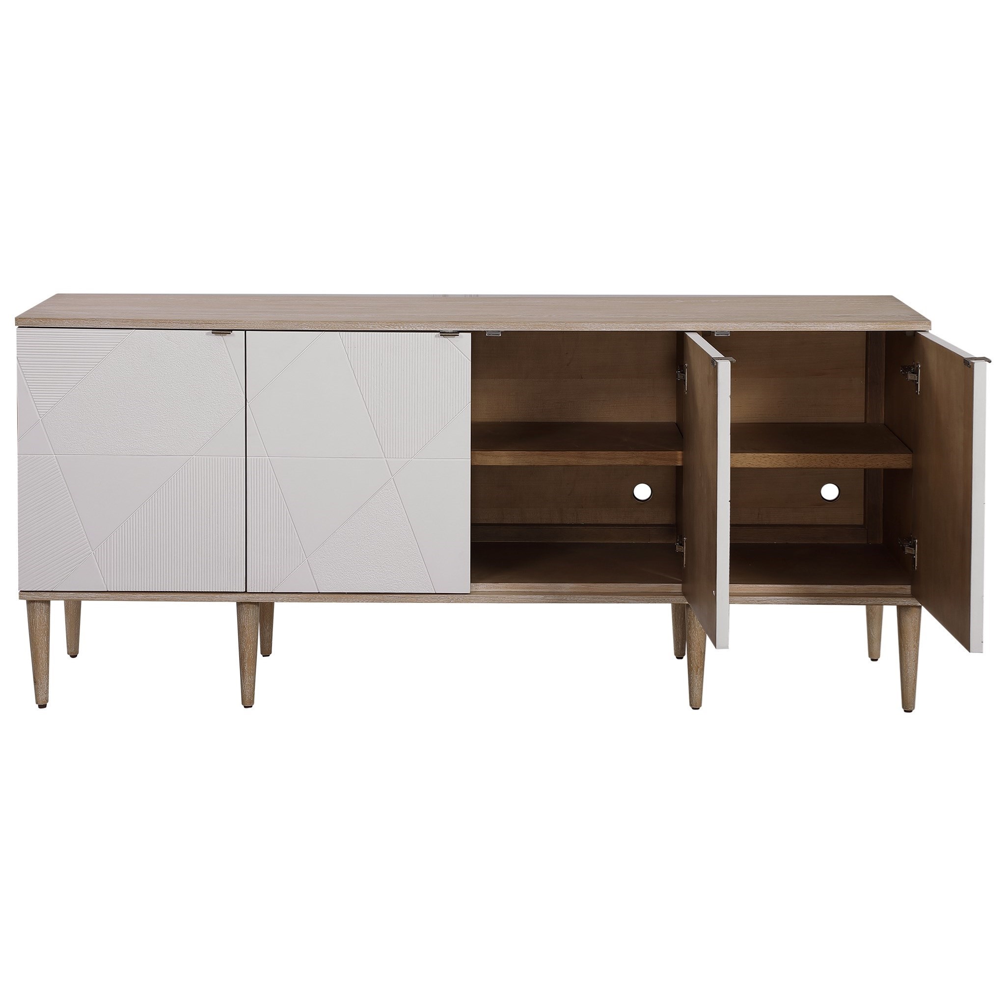 Uttermost Accent Furniture - Chests Tightrope 4-Door Modern Sideboard Cabinet