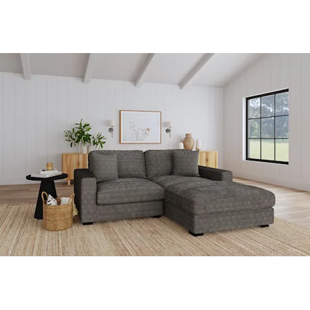 Transitional 2-Piece Sectional Sofa with Right Facing Chaise