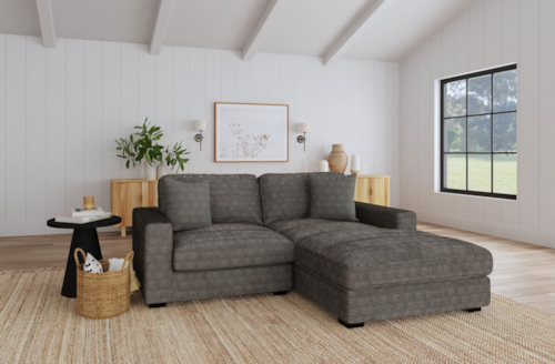 Transitional 2-Piece Sectional Sofa with Right Facing Chaise