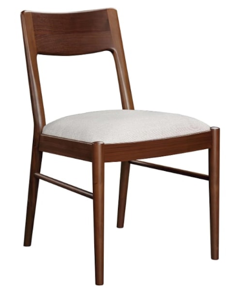 Mid-Century Modern Side Chair with Upholstered Seat