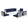 Modway Harmony Outdoor 8-Piece Aluminum Sectional Sofa Set