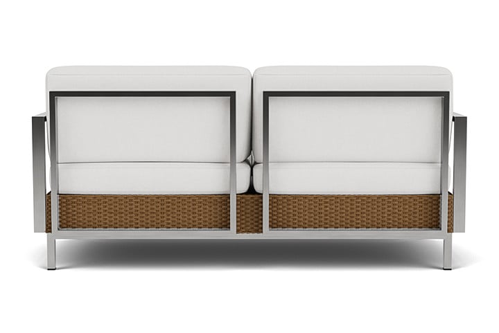 Settee With Stainless Steel Arms And Back