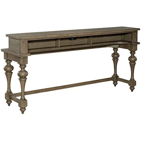 Transitional Console Bar Table with USB Charging Port