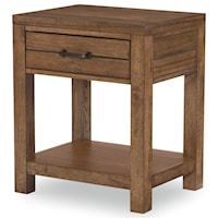 Open 1-Drawer Nightstand