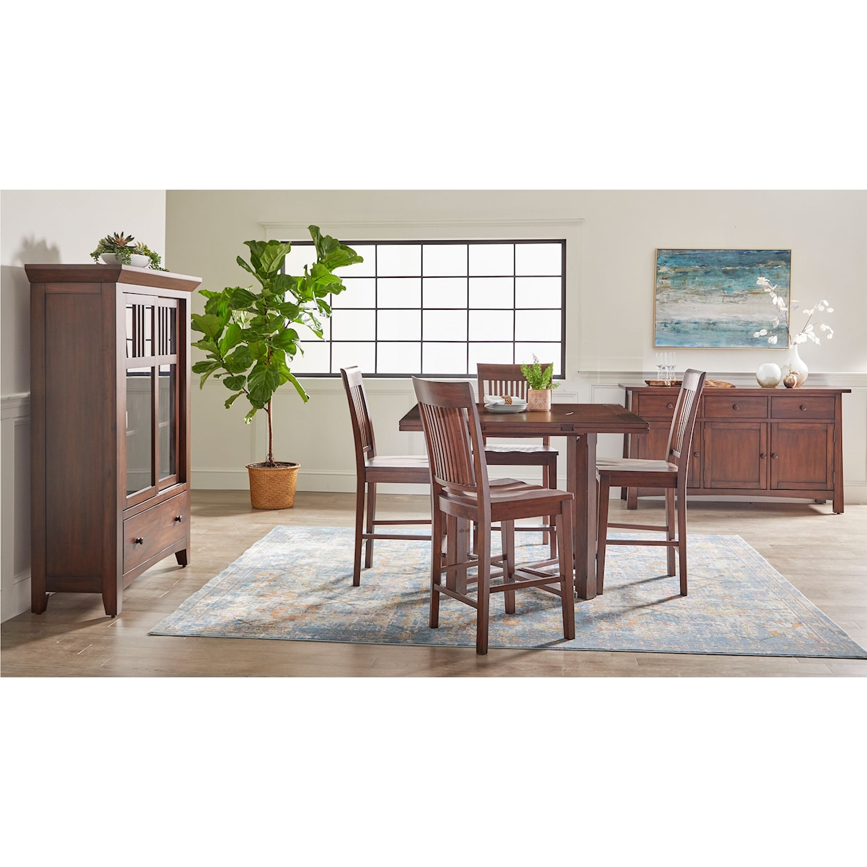 Napa Furniture Design Mahogany Expression Cabinet with Sliding Door