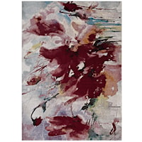 Abstract Floral 8x10 Area Rug