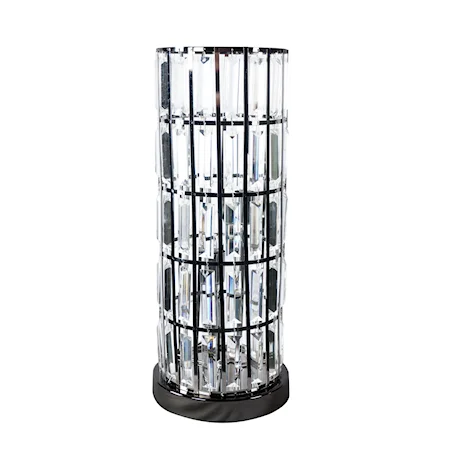 Column Black Nickel Table Lamp